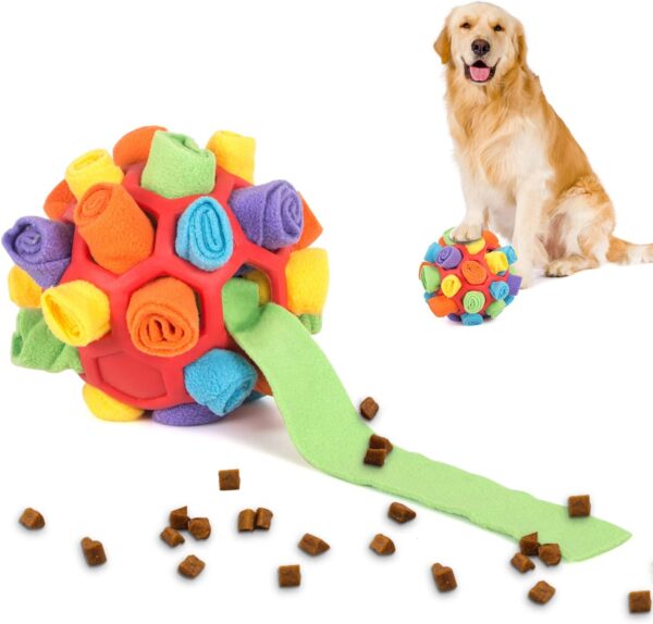 KIKIGOAL Foraging Snuffle Ball for Dogs, Snuffle Toy Bite Resistant Treat Dispenser Toy Interactive Enrichment Toys for Small Pet Puppy Dogs Intellectual Training