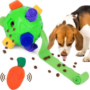 TWOPER Dog Toys Interactive Snuffle Ball and Puzzle Toy for Any Size Dogs, Encourages Natural Foraging Skills, Dog Enrichment Toys for Training and Stress Relief, Machine Washable