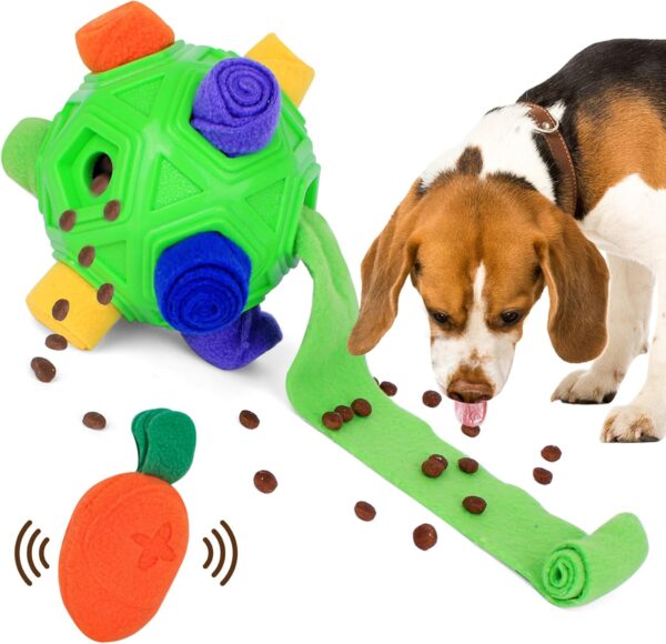 TWOPER Dog Toys Interactive Snuffle Ball and Puzzle Toy for Any Size Dogs, Encourages Natural Foraging Skills, Dog Enrichment Toys for Training and Stress Relief, Machine Washable