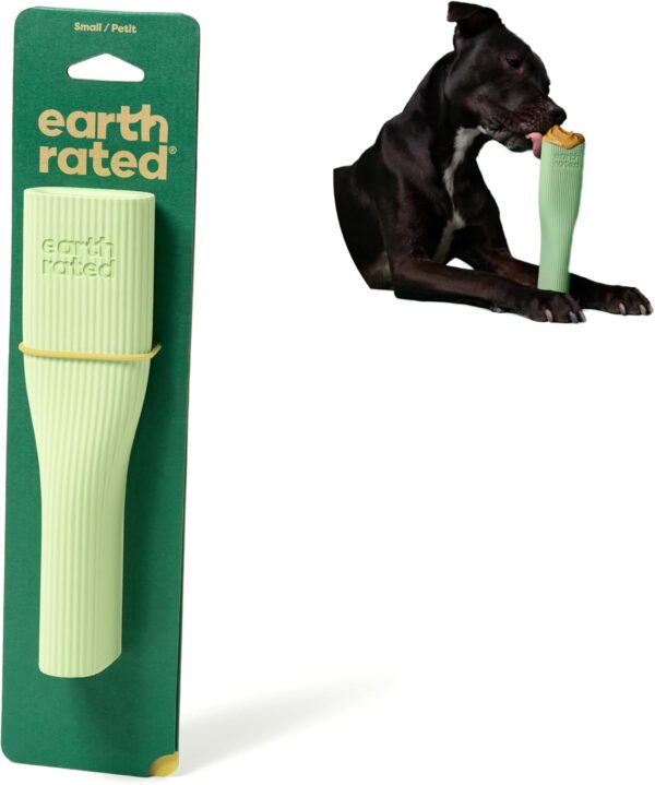 Earth Rated Dog Toy, Enrichment Toy for Adult and Puppy Dogs, Dishwasher and Freezer-Safe, Natural Rubber, Small, Green