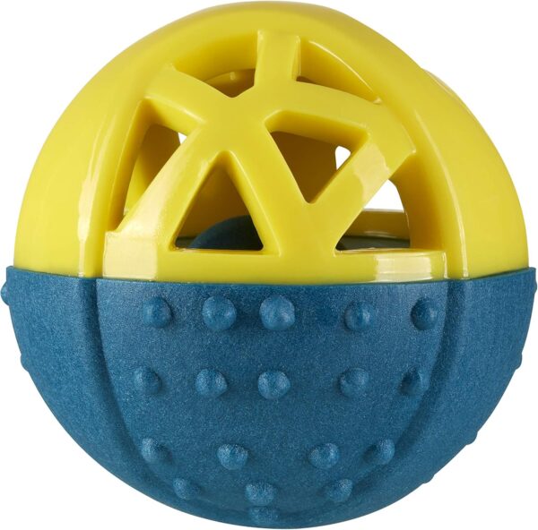 PetLove Nuzzle Puzzle Ball, Interactive, Dual Textured, Enrichment, Foraging Dog Treat Toy with Squeaker, Fill with Treats, Paste and Food