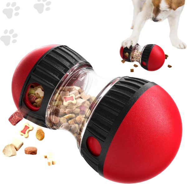 TALALAAZM Interactive Dog Feeder Toy Adjustable Food Dispensing Rolling Dog Treat Dispenser Slow Feeder Reduce Boredom Improve IQ Dogs Puzzles Feeder for Large Small Medium Dogs