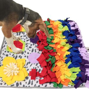 SCHITEC Snuffle Mat for Dogs, Nosework Feeding Blanket Sniffing Pad for Interactive Games, Foraging Puzzle Enrichment Toys for Large Small Medium Pets