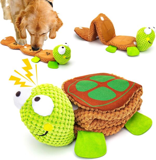 Macco Dog Puzzle Toy for Boredom, Turtle Squeak Dog Toys, Snuffle Master Toys for dogs Foraging Instinct Training Suitable for Small Medium and Large Dogs