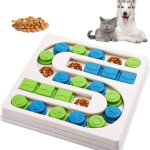 FWLWTWSS Dog Puzzle Toy, Dog Puzzle Slow Feeder Toy Interactive Puzzle Game Dog Toys with Non-Slip, 25 Holes Dogs Food Puzzle Feeder Toys for IQ Training, Slow Feeding, Aid Pets Digestion