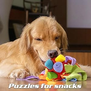 Enrichment Dog Chew Toy, Natural Foraging Food Training Feeders Dog Toy for Boredom 