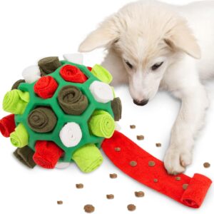 newhsy Snuffle Toys for Dogs, Skills Portable Dog Enrichment Toy, Sniffle Interactive Treat Game For Dog,Brain Mental Stimulating Dog Puzzle Toys for Small Large Dogs Gifts (Christmas)