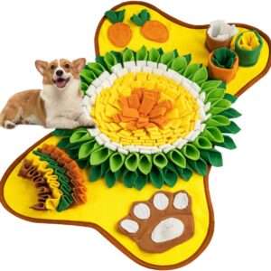 Avont Snuffle Mat for Dogs, Sniff Activity Mat Interactive Feeding Puzzle for Puppies Cats Rabbits, Helps with Stress Relief Foraging Skills Brain Stimulation Enrichment