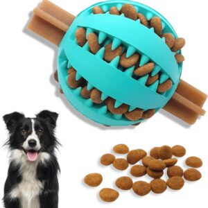 PawsOnlyUK Treat Dispenser Dog Toy Ball | Interactive Dog Toys for Boredom | Dog Puzzle Toy | Stimulation Toy (Medium 7cm/2.75in, BLUE, 1 Pack)