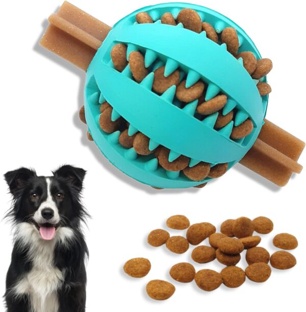 PawsOnlyUK Treat Dispenser Dog Toy Ball | Interactive Dog Toys for Boredom | Dog Puzzle Toy | Stimulation Toy (Medium 7cm/2.75in, BLUE, 1 Pack)