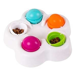 dog toy interactive treat dispenser slow feeder bowl colourful game puppy pet cat treats food