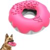 PetBuds Dog Toys Indestructible - Interactive Dog Toys For Boredom - Doughnut Shape Indestructible Dog Toys and Chew Toys For Dogs - 2 in 1 Dog Treat Toy and Dog Chew Toys. (Shocking Pink, Doughnut)