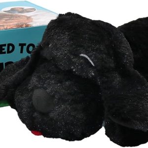 SmartPetLove Snuggle Puppy Heartbeat Stuffed Toy for Dogs - Pet Anxiety Relief and Calming Aid - Black