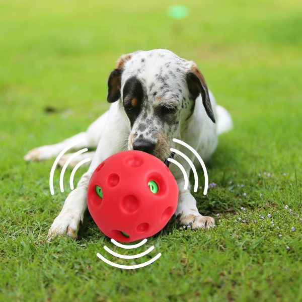 Dog Giggle Ball Toy Pet Playing Wobble Ball with Giggle Sound Pet Ball Toy, Zip-zip Ball