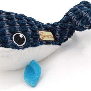 AXEN Ocean Series Dog Toys, Whale Shape, Cute and Squeaky for Aggressive Chewers, Blue Whale