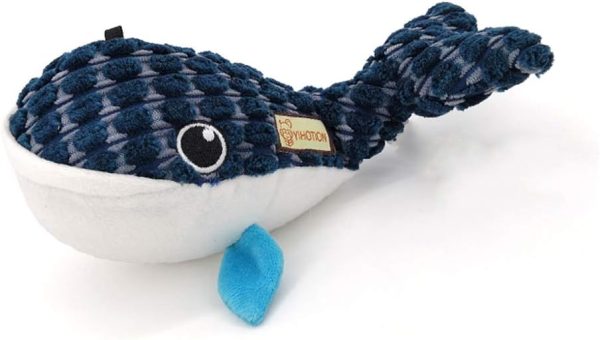 AXEN Ocean Series Dog Toys, Whale Shape, Cute and Squeaky for Aggressive Chewers, Blue Whale