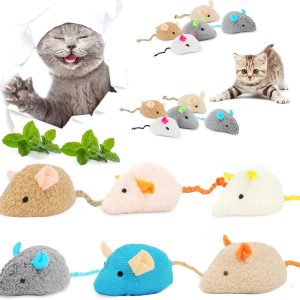 6 Pcs Cat Mouse Toy, Catnip Mouse Toys for Indoor Cats, Soft Cute Catnip Cat Toys, Plush Chew Toys for Teeth Cleaning, Simulation Interactive Catnip Toys for Playing for Adult and Kitten (Mouse Toys)