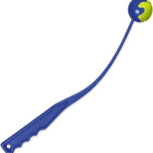 UAPK Dog Ball Launcher Tennis Balls Thrower Dog Chase Fetch Game Toys Portable Hands Free Pick Up & Throw Play Ball Chucker for Pet Exercise(Blue)