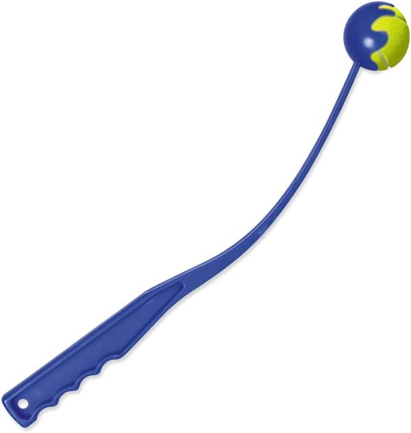 UAPK Dog Ball Launcher Tennis Balls Thrower Dog Chase Fetch Game Toys Portable Hands Free Pick Up & Throw Play Ball Chucker for Pet Exercise(Blue)