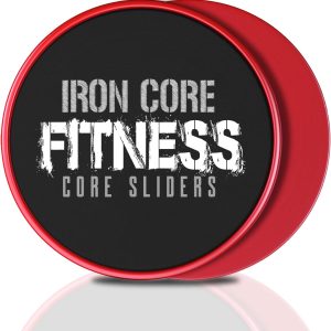 Iron Core Fitness 2 x Dual Sided Gliding Discs Core Sliders Ultimate Core Trainer- Gym Home Abdominal Total Body Workout Equipment. Use on ALL surfaces.