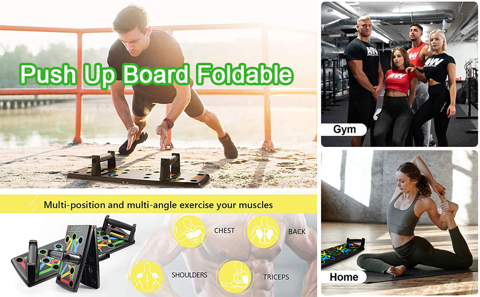 Push Up Board Foldable 14 in 1 Press Up Boards Fitness Workout 