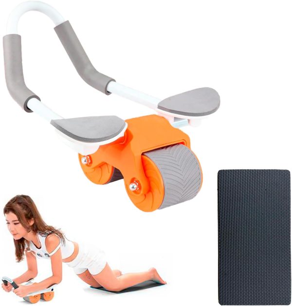 Automatic Rebound Abdominal Wheel - Abs Roller Wheel with Knee Pads - Abdominal Exercise Equipment with Resistance Springs and Ergonomic Handle - Ab Roller for Men and Women Abs Workout