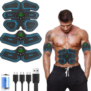 EMS Muscle Stimulator, AB Workout Equipment Men and Women Home Office Fitness Exercise Equipment Suitable for Belly Arms Legs