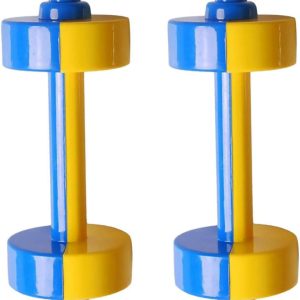 TOYANDONA 1 Pair of Kids Dumbbells Toy, Kids Weight Set Exercise Fitness Dumbbells for Home Equipment Workouts Strength Training Weights for Boys Girls (Yellow Blue)