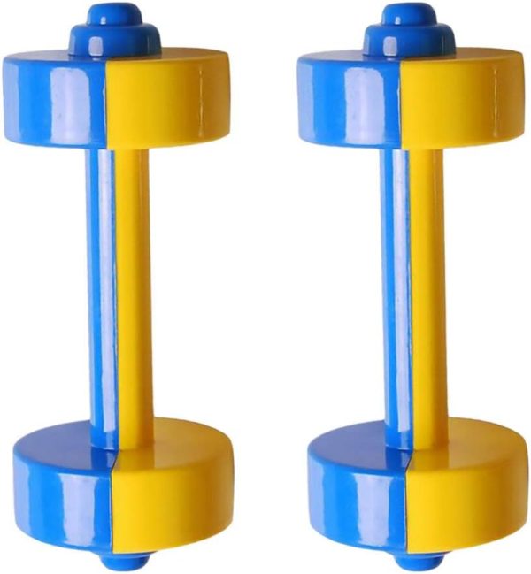 TOYANDONA 1 Pair of Kids Dumbbells Toy, Kids Weight Set Exercise Fitness Dumbbells for Home Equipment Workouts Strength Training Weights for Boys Girls (Yellow Blue)