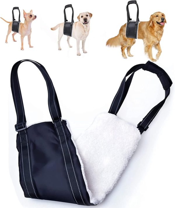 Small Dog Mobility Aids Support Sling For Back Legs, Adjustable Dog Lifting Harness to Lift Pets Hind Front Rear for Canine and Old K9 Cruciate Ligament Rehabilitation