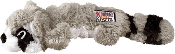 KONG - Scrunch Knots Raccoon - Internal Knotted Ropes and Minimal Stuffing for Less Mess - For Medium/Large Dogs