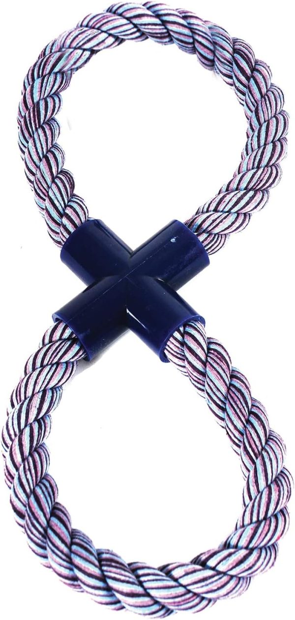 Nuts For Knots 16009 Figure of 8 Rope Dog Toy, Large,Multi