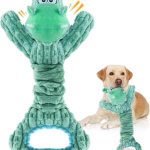 WOWBALA Plush Squeaky Dog Toys: Tough Dog Chew Toys - Interactive Dog Toys - Tug of War Dog Toys for Small, Medium and Large Dogs