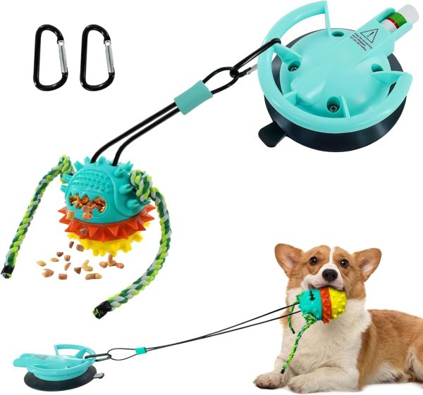 Dog Toys Ball,Suction Cup Tug of War Dog Toy,Dog Toys for Aggressive Chewers,Dog Self Playing Toys for Boredom With Individually&Removable Suction Cups, Also For Pets Bathing Brushing Playing