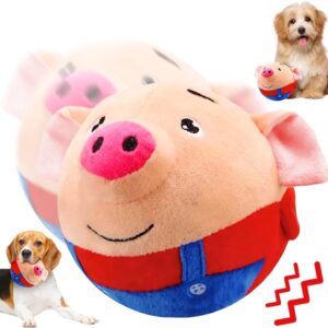 Active Moving Pet Plush Toy, Pig Plush Toy, Moving Dog Toy, Interactive Dog Ball Toys, Shake Bounce Moving Soft Plush Animal Toy, Dog Training Ball Pet Bite-Resistant Toy.