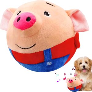 Active Moving Pet Plush Toy, Talking Moving Dog Toy, Interactive Dog Toys, Shake Bounce Boredom Toys, Dog Training Ball Pet Bite-Resistant Toy For Pets, Cats, Small And Medium Dogs (Pig)