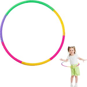 Adjustable Collapsible Kids Hula Hoop Fitness Exercise Kids Hula Hoop Hula Hoop Detachable and Hoop Children for Dance Fitness Gymnastics Games Lose Weight or As a Gift Fitness & Equipment