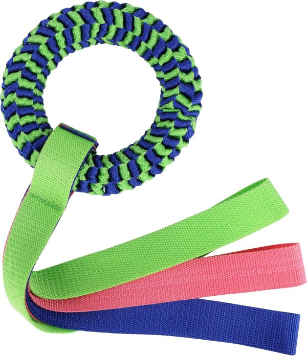 BELLE VOUS Dog Rope Chew Toy - Tough Indestructible Dog Toy for Medium-Large Breeds & Aggressive Chewers - Knotted Rope for Tug of War/Teeth Cleaning