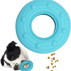 BSISUERM Dog Treat Dispensing Interactive Toy Rolling Ball Pet Puzzle Toy Puppy Enrichment Chase Toys for Small Medium Dogs Teething Chewing Training