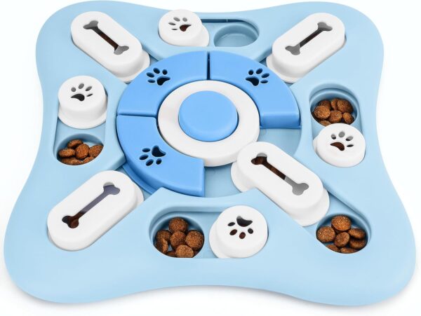 Belle Vous Dog Puzzle Slow Feeder Toy - Non-Slip Puppy Treat Dispenser Bowl for Large or Small Dogs - Interactive Dog Feeding Toy - IQ Training, Improve Brain Stimulation/Enrichment and Entertainment