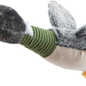 Best Pet Supplies Interactive Mallard Mates Dog Toy with Crinkle and Squeaky Enrichment for Small and Medium Breed Puppies or Dogs, Cute and Plush - Mallard Duck Wing (Gray), Medium