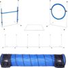 Better Sporting Dogs Premium Starter Dog Agility Set w/Safety-Focused Features | 5Pc Agility Kit | Bar Jump w/Cup Strips | Breakaway Tire Jump | Weave Poles | 10’ Tunnel & Sandbags | Pause Box