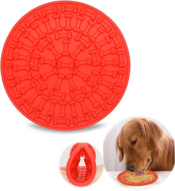 Buddy Treat Mat,Perfect Curve Lick Pad Dog Washing Pad - Dogs Bath Buddy- Grooming Helper- Super Suction- Just Add Peanut Butter