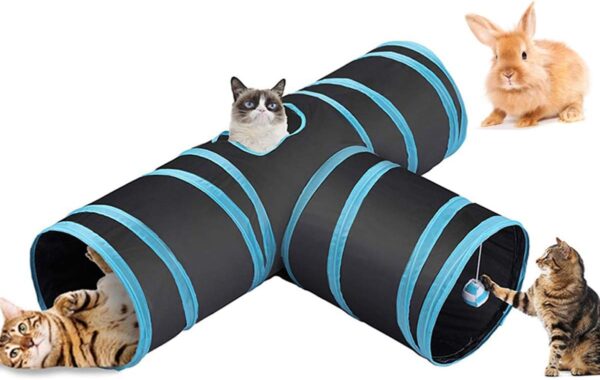 Cat Tunnel Rabbit Tunnel Cat Toy 3 Ways Foldable Tunnel Toy Pet Play Tunnel Tube For Kittens, Puppies, Rabbits, Small Dogs