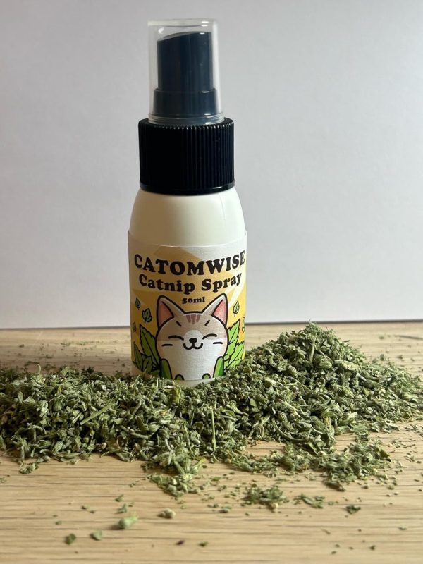 Catomwise Catnip Spray | Premium Catnip Spray for Cats | All-Natural, Long-Lasting, and Safe - Perfect for Toys, Scratching Posts, and Training Aid - 50ml Bottle