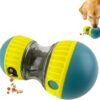 Cdycam Dog Treat Ball, Adjustable Dispensing Interactive Toys Indestructible Puzzles Feeder Slow Feeding, Pet Cat Enrichment Toys, Dog Interactive Toy for Boredom Intelligence (Green)