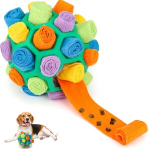 Codddtoo Pet Snuffle Ball Toy, Interactive Dog Puzzle Toys, Educational Foraging Toy Slow Feeder, Bite Resistant Puppy Playing Portable Interactive Dog Puzzle Toy for Puppy Small Medium Size Dogs