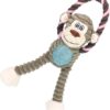 Cyrank Dog Squeaky Toys, Dog Plush Toy Dog Chew Toys Puppy Chew Toys Dog Toy Small Dog Toys Stuffed Dog Toys Enrichment Toys for Dogs(Monkey)