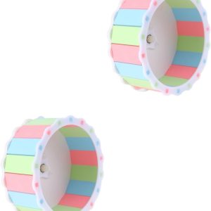 DOITOOL 2pcs Silent Hamster Wheel Runner Hamster Shower Cap for Dog Toy Hamster Sports Wheel Hamster Very Silent Hamster Exercise Equipment Hamster Running Wheel Small Pet 15c Tableware