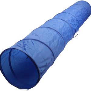 Dog Agility Tunnel, 19.7 X 118.1inch Dog Agility Training Open Tunnel with Carry Bag, Foldable Sturdy Skills Exercise Cat Pet Training Tunnel, Dog Agility Equipment, Dog Tunnel